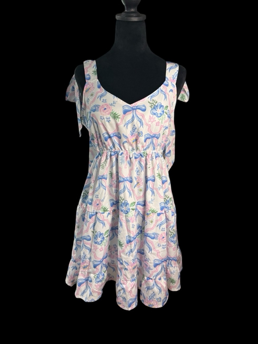 Simply Southern White with Pink and Blue Floral Smocked Top
